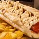 Illustration for article titled Point/Counterpoint: Does mayo belong on a hot dog?